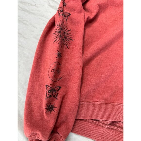 Rebellious One Womens Rust Sweatshirt M long sleeve lightweight pullover - Picture 2 of 7